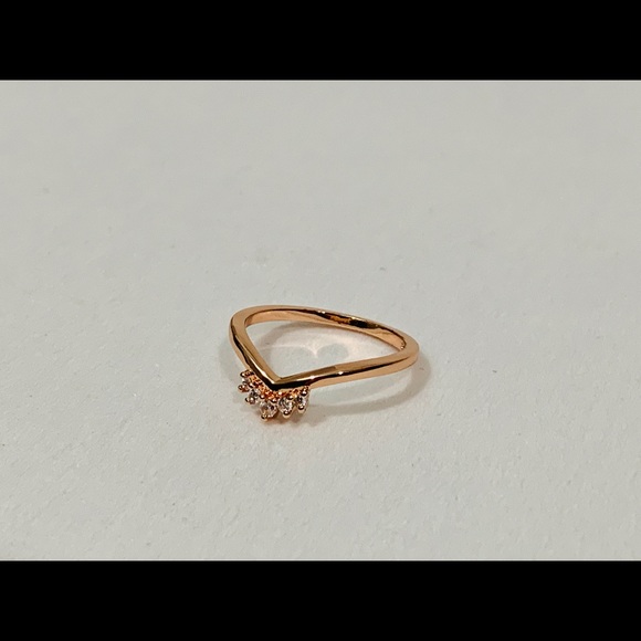 Pandora rose gold Tiara Wishbone ring 188282CZ - Picture 8 of 8